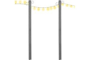 JAOTREL Sun Shade Sail Pole, 9FT Shade Sail Post Metal Canpoy Pole Stand, 2.4 Inch Diameter Outdoor Sail Shade Metal Pole for Garden Patio Backyard and String Light (2)
