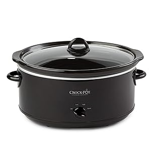 Crock-Pot SCV800-B, 8-Quart Oval Manual Slow Cooker, Black (Renewed)