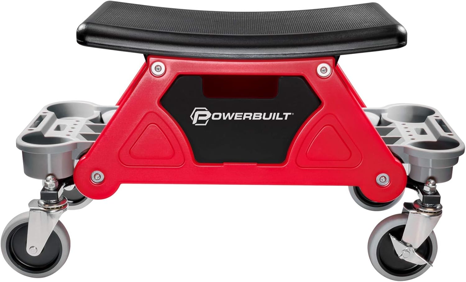 Powerbuilt Heavy Duty Roller Mechanics Seat and Brake Stool with 4-in. Rubber Swivel Casters Roll Over Anything, Big Seating Platform, Slide Out Tool Trays and Drawer 300 lb. Capacity – 240036: Automotive