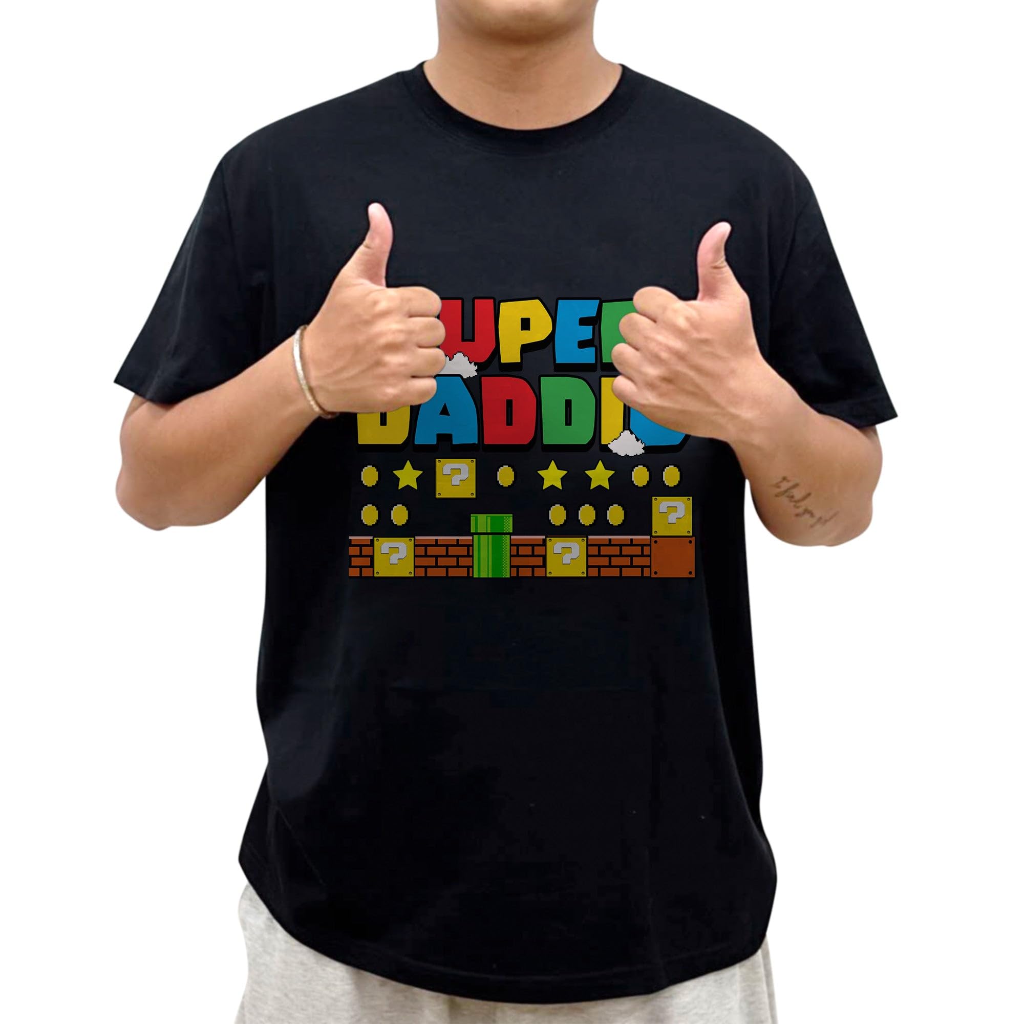 Photo 1 of Kozmoz Hall Dad Shirts - Daddy Shirt - Father Day Tshirt - Dads Tee for Fathers Day - Birthday Gifts from Kids for Dad from Daughter, Son (Black-M)
