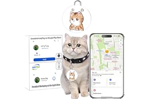 SOTFKD Cat Tracker-Cat Tracker Collar-Pet Trackers | Android and iOS Universal | No Monthly Fee | No Charging Required | Waterproof | Works with Any Collar