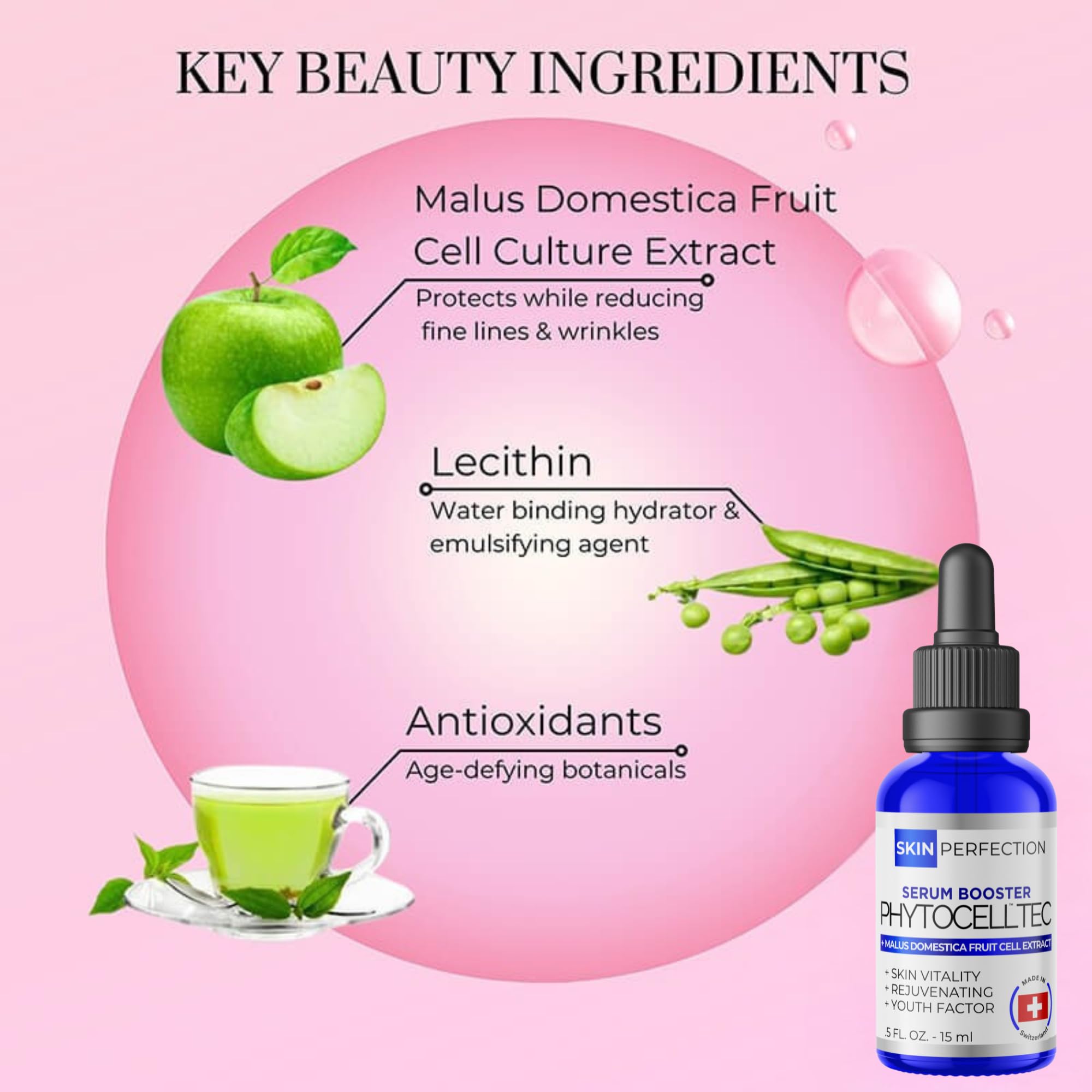 Skin Perfection Phytocell Tec Malus Domestica Apple Stem Cells Anti-aging Serum Booster Youth-boosting Phospholipids Hydration Lotion Making Supplies Diy Make Cosmetics