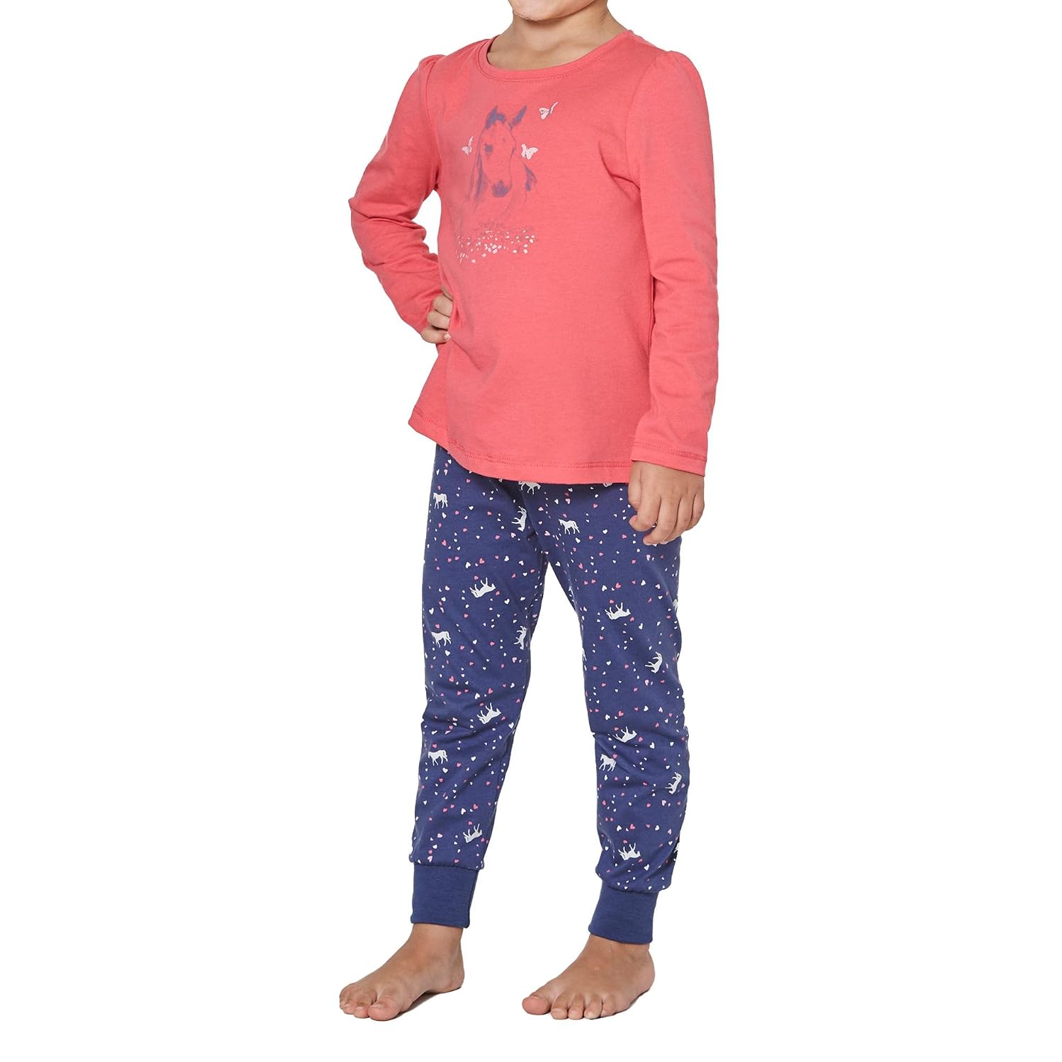 Mädchen Pyjama-Set Baumwolle Mit Knopfleiste Karie Produktbild-Vorschau 3