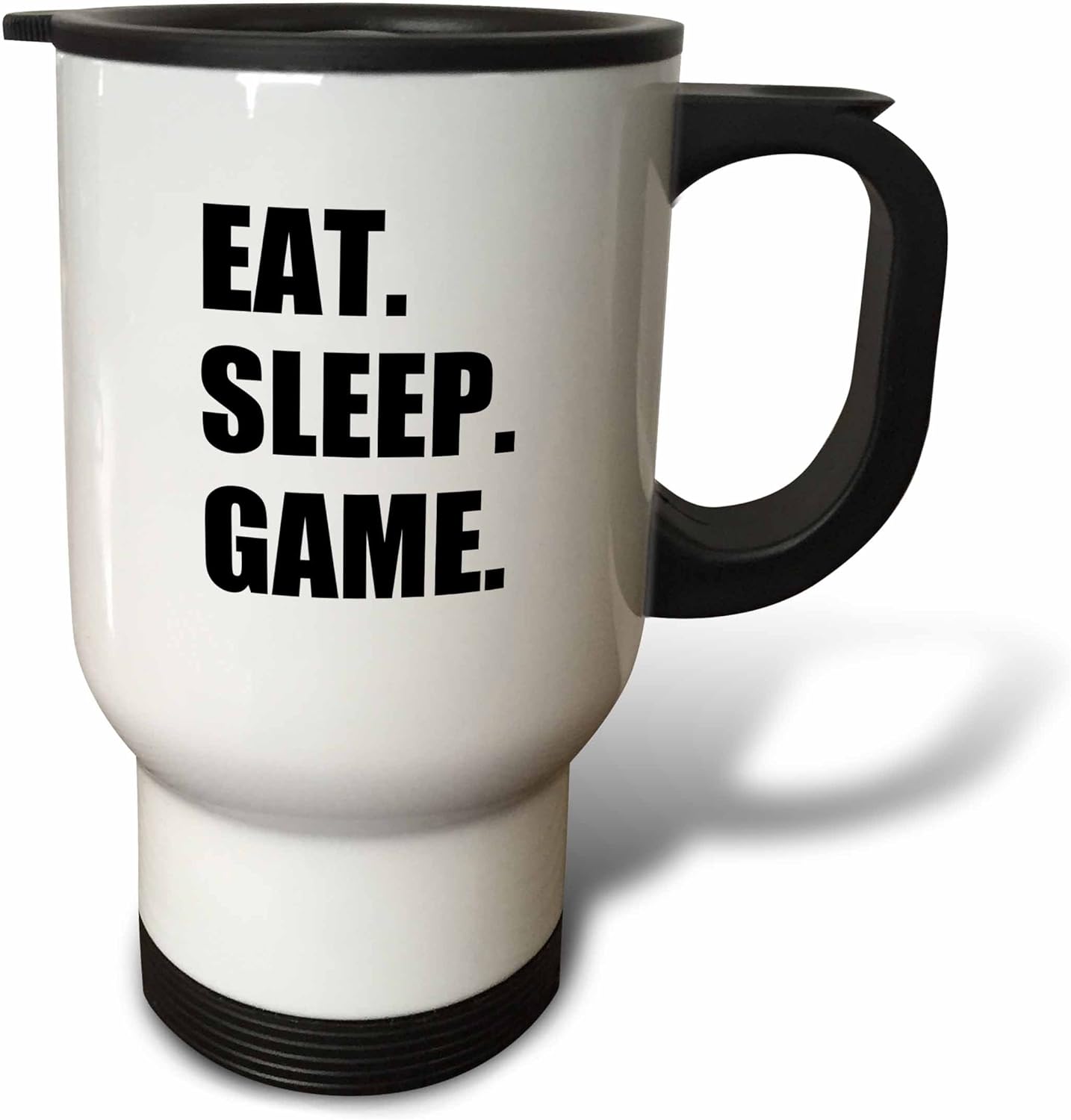 Amazon Com 3drose Eat Sleep Game Fun Gifts For Gamers Black Text Video Pro Gamer Travel Mug 14 Oz Multicolor Kitchen Dining