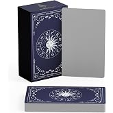 Blank Oracle Tarot Cards to Write On - Create Your Own Oracle Card Deck - (80 Cards per Box / 2.75" x 4.75") - Blank White with Printed Backs (12 Signs of The Zodiac Astrology Design)