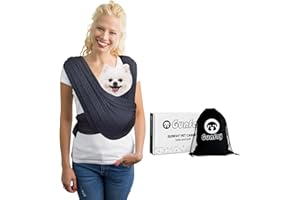 Gunfay Dog Sling Carrier for Small Dogs, Front Facing Cat Sling Carrier, Hands Free Pet Carrier, Size Adjustable, No Pressure on Shoulders and Back, Safe and Soft，Suitable for Pets for Outdoor(Medium)