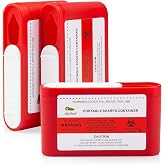 3 Pack Portable Sharps Container for Travel and Home Use, FSA/HSA Eligible, Pocket Travel Sharps Disposal Container, Designed for Diabetic Needles and Test Strips Compact Size for Daily Personal
