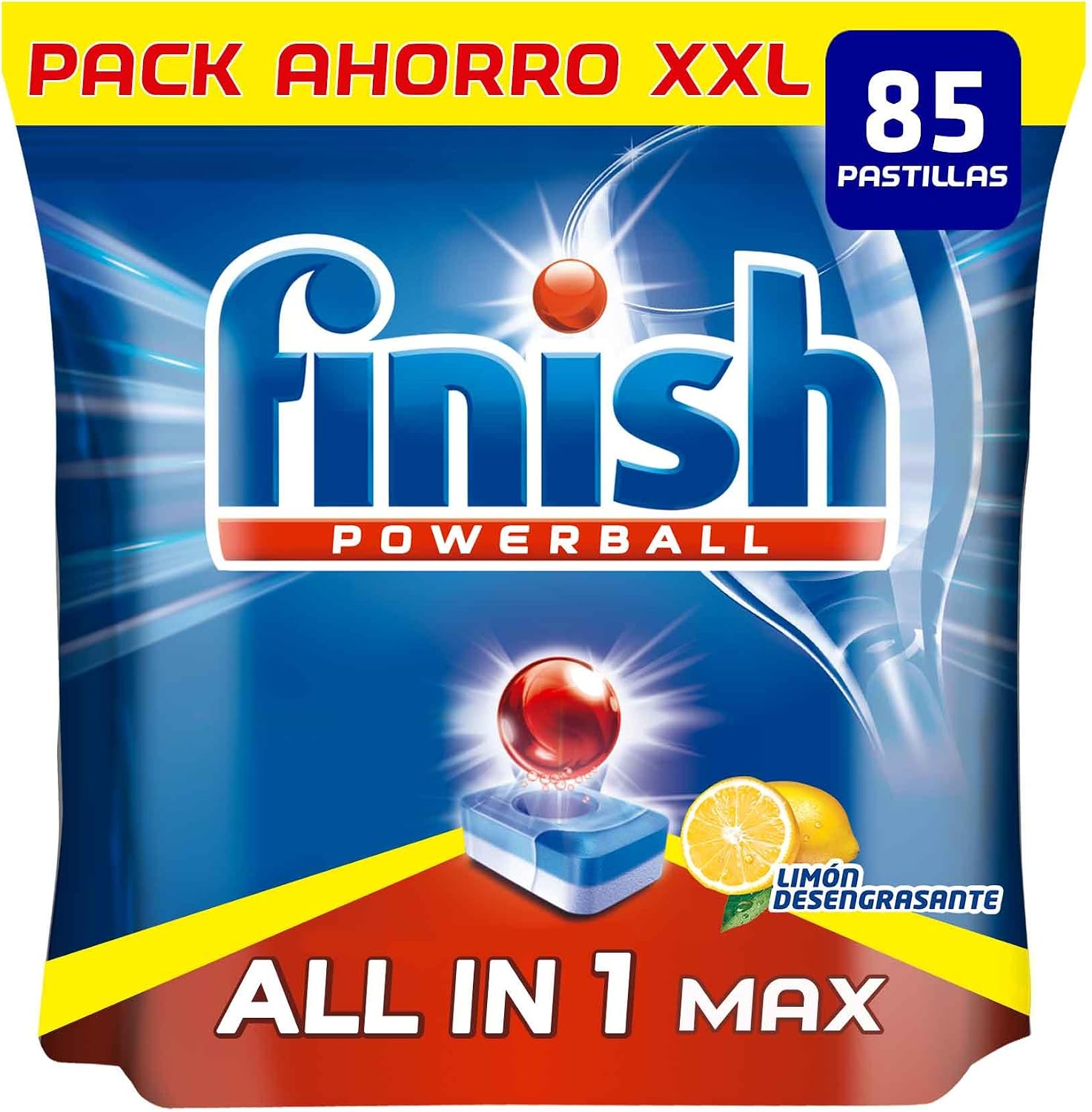 85 lavados con Finish Todo en Uno
