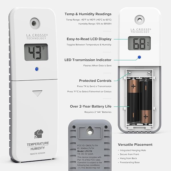 TEMP TRACKER WI-FI ALERT SYSTEM WITH THE BRIDGE GATEWAY AND AN INDOOR OUTDOOR TEMPERATURE AND HUMIDITY SENSOR