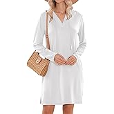 HOTOUCH Womens UPF 50+ Cover-Up Dress Beach SPF Sun Protection Long Sleeve Shirts Dress Lightweight Athletic UV Hoodie