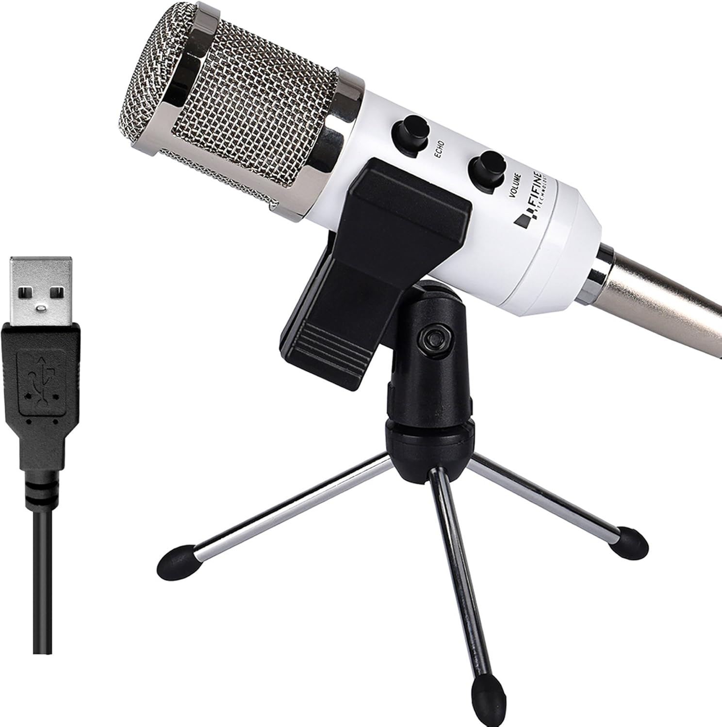 Fifine USB Cardioid recording Condenser Microphone Plug & Play with