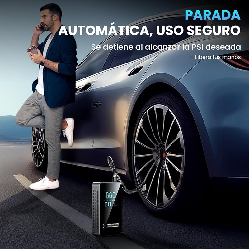 Inflador Ruedas Coche 150 PSI Hinchador Electrico Compresor Aire Compresor — foto 7 de 8