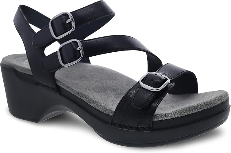 dansko black sandal