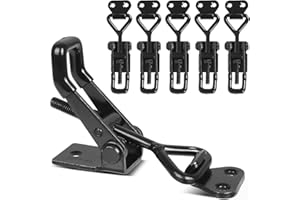 4001 Toggle Clamp Latch - 6 Pack Adjustable Toggle Clamp, Heavy Duty, 150Kg 330Lbs Holding Capacity Pull Latch Clamp for Door