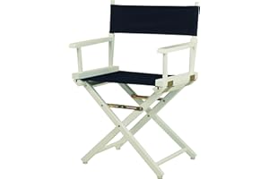 Casual Home 18" Director's Chair White Frame with Navy Canvas