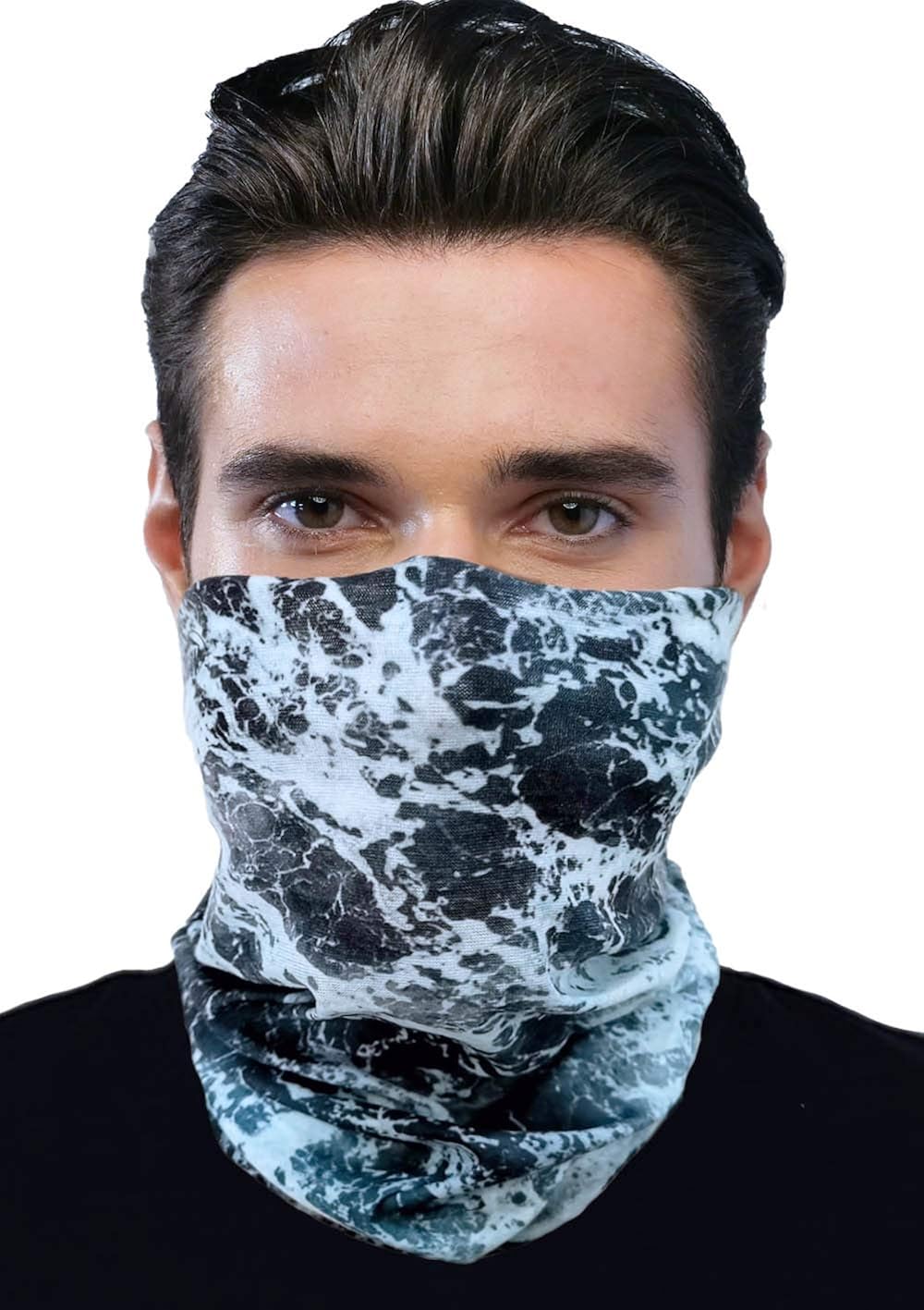 snailman Outdoor Multifunctional Bandana, UV Resistence Face Mask Balaclavas, Hiking Climbing Magic Scarf, Seamless Running Gym Headwear Hairband, Fishing Riding Motorcycling Headband(Wave) at  Men’s Clothing store