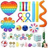 Fidget Simple Fidget Pack, 35pcs Fidget Toys Set with Popping Fidget Sensory Toys for Kids and Adults Simple Fidget Stress Re
