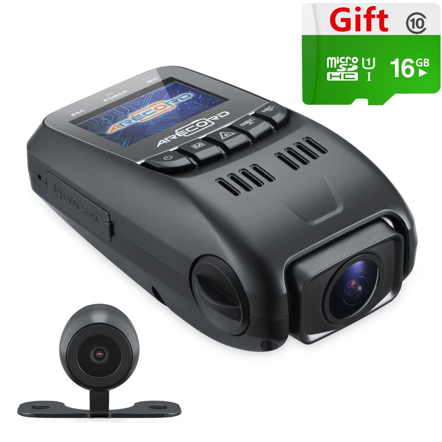 ARECORD B40D Dual Lens Car Dash Camera Super Capacitor Video Recorder
