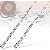 Gisafai 2 Pcs 1/2 in and 3/4 in Wire Pulling Grip Mesh Metal Cable Puller Socks Wire Tools for Electrical Grips Light and Heavy Cables