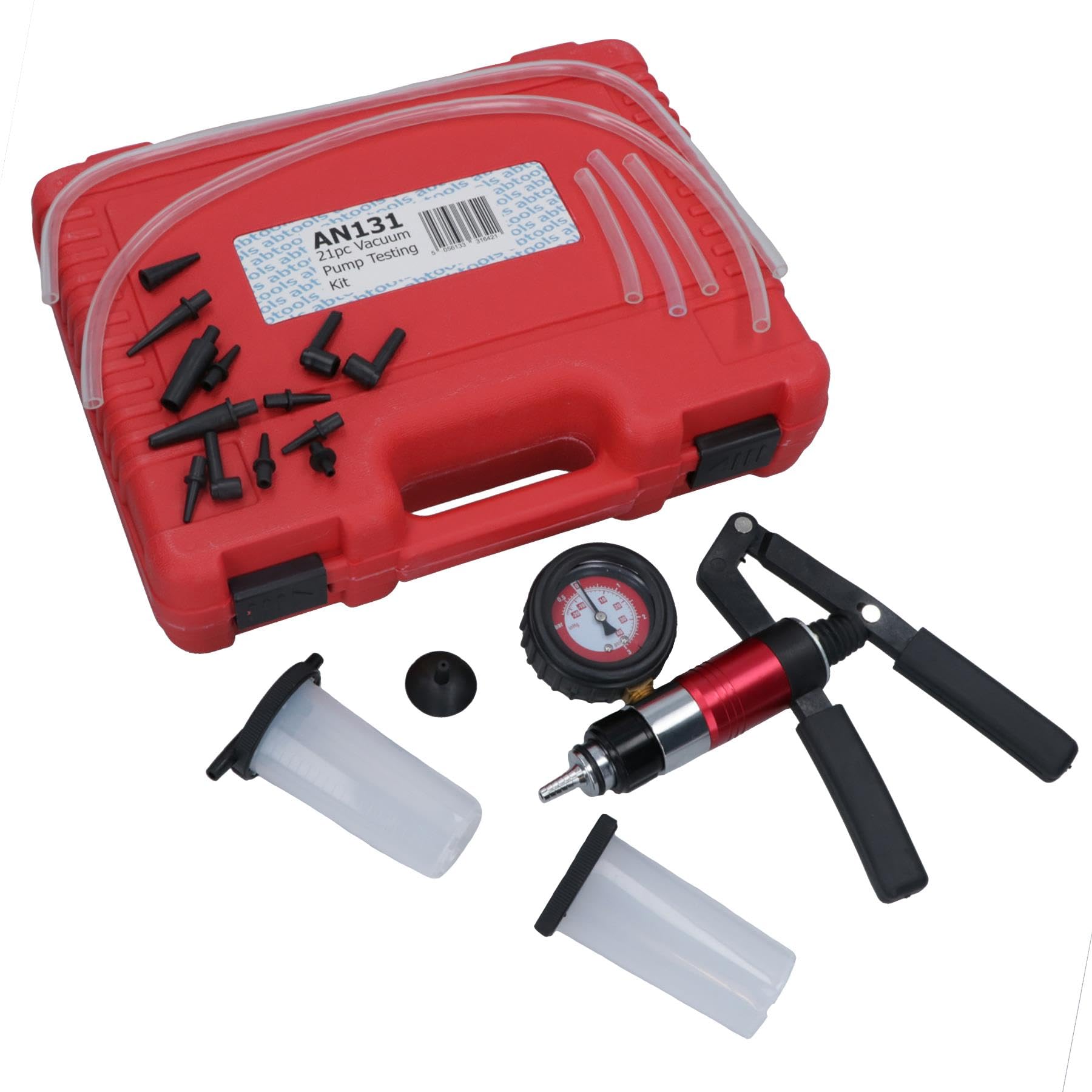 AB Tools Handheld Vacuum Pump Tester Brake Bleeder Bleeding Fluid Kit 21pc