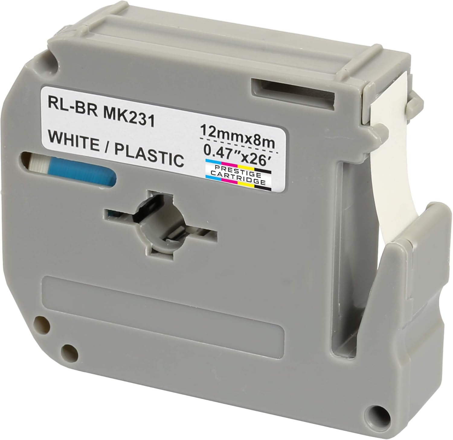 Prestige Cartridge MK231 12 mm x 8 m Label Tape for Brother