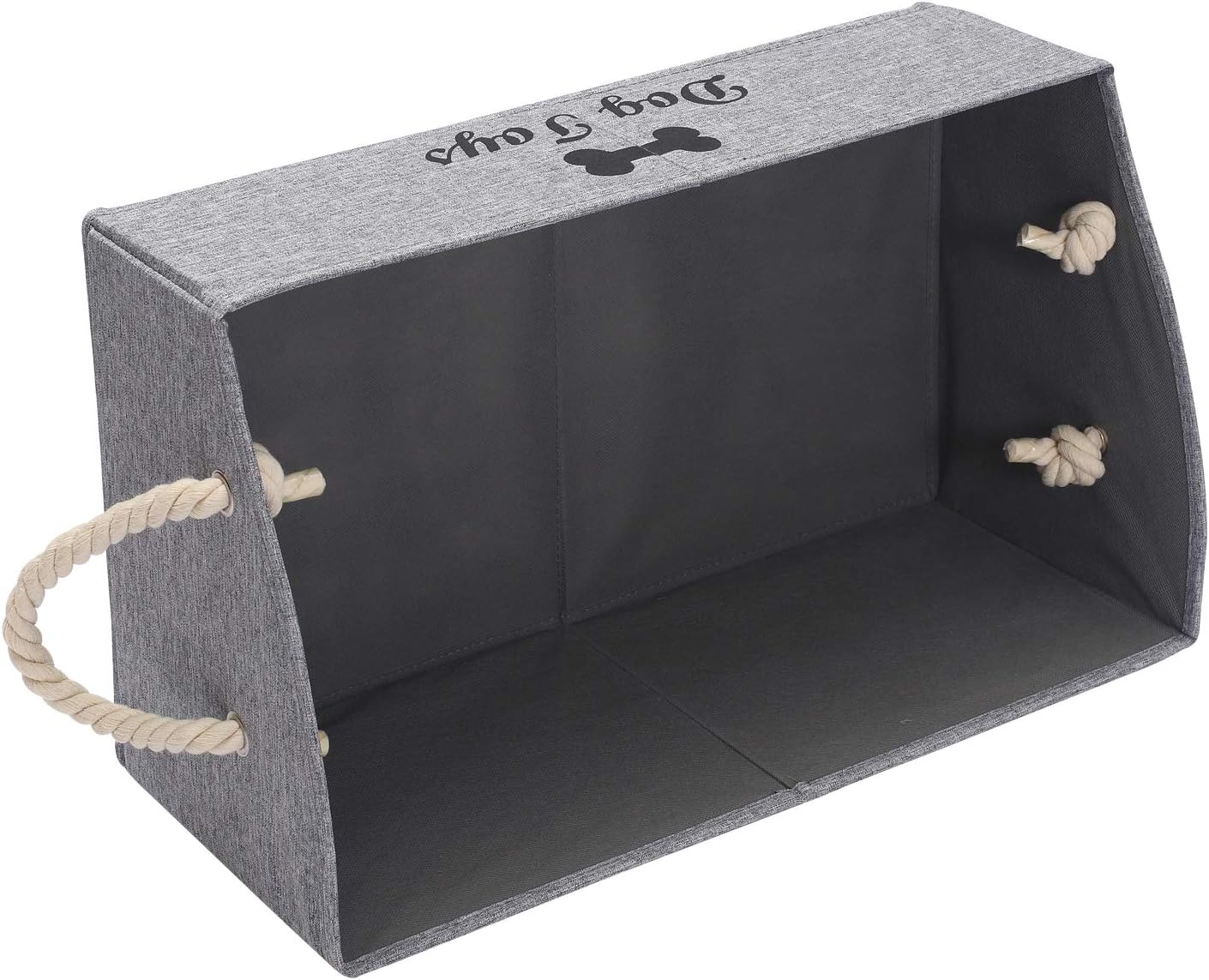 Morezi Large Dog Toy Bin - Shallow Toy Baskets for Living Room Playroom, Closet & Home Organization - Snow Grey - Image 4