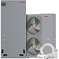 TOSOT 60,000 BTU Ducted Central Air Conditioner Heat Pump System, 5 Ton Inverter Split System AC with Energy Star, Originality Two-Stage Compressor, 50 Ft Copper Line Set, Work in -22-130℉, 15.8 SEER2