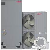 TOSOT 60,000 BTU Ducted Central Air Conditioner Heat Pump System, 5 Ton Inverter Split System AC with Energy Star, Originality Two-Stage Compressor, 25 Ft Copper Line Set, Work in -22-130℉, 18.5 SEER2