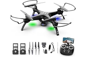 ATTOP Drone with Camera for Adults/Kids/Beginners - W10 1080P 120° FPV Live Video Drone, Beginner Friendly with 1 Key Fly/Land/Return, 360° Flip, APP/Remote/Voice/Gesture/Gravity Control, Camera Drone for Kids 8-12, No FAA License Required,, Gift Ideas, CPSIA Certified