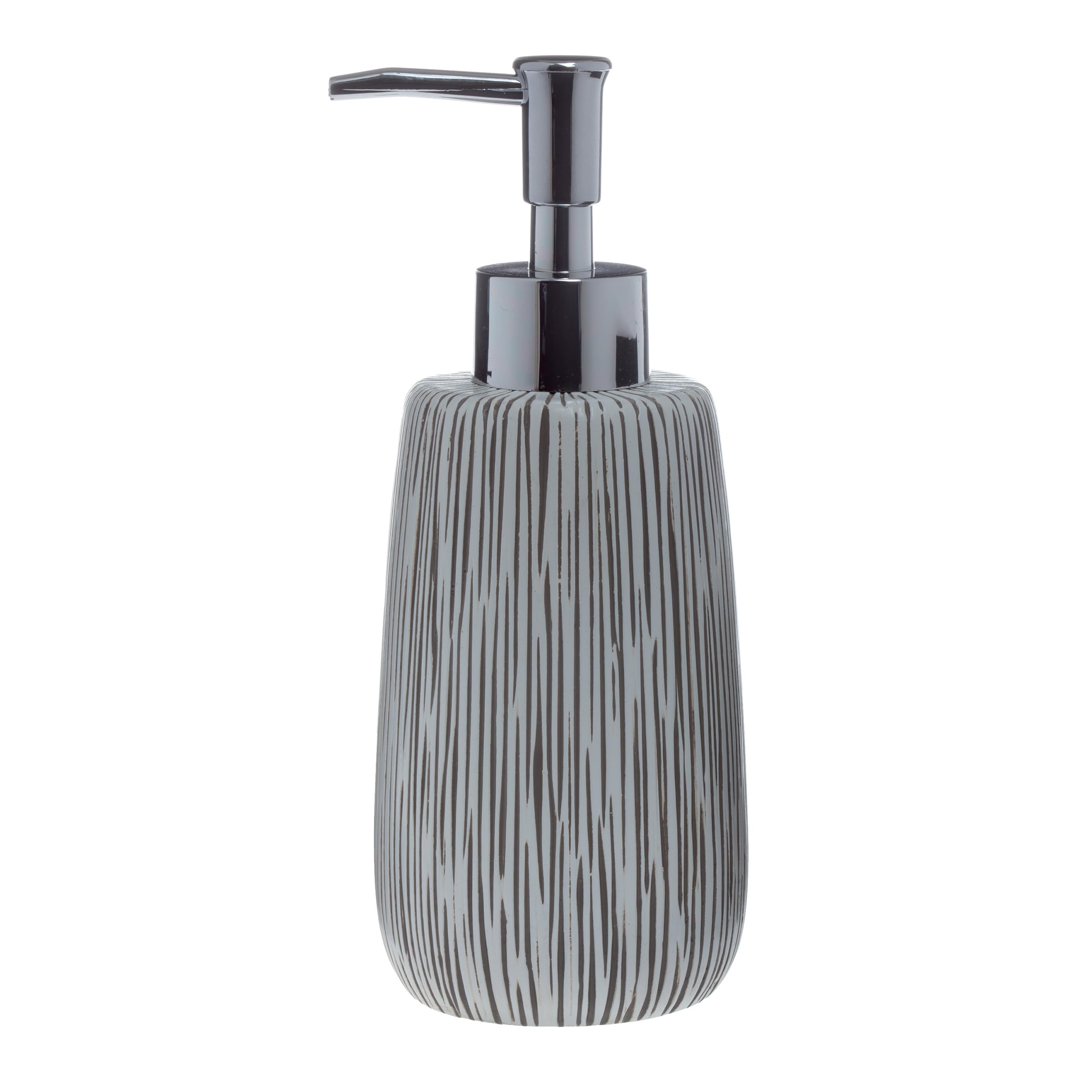Spirella Hollis Polyresin Soap Dispenser Grey & White — image 1