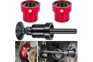 E-COWLBOY MG21103 Dana 30/44 Front Axle Tube Seal Pair & Inner Axle Side Seal Installation Tool for Jeep Wrangler JK JKU YJ TJ LJ Cherokee XJ Grand Cherokee ZJ 1984-2018 (3PCS Red)