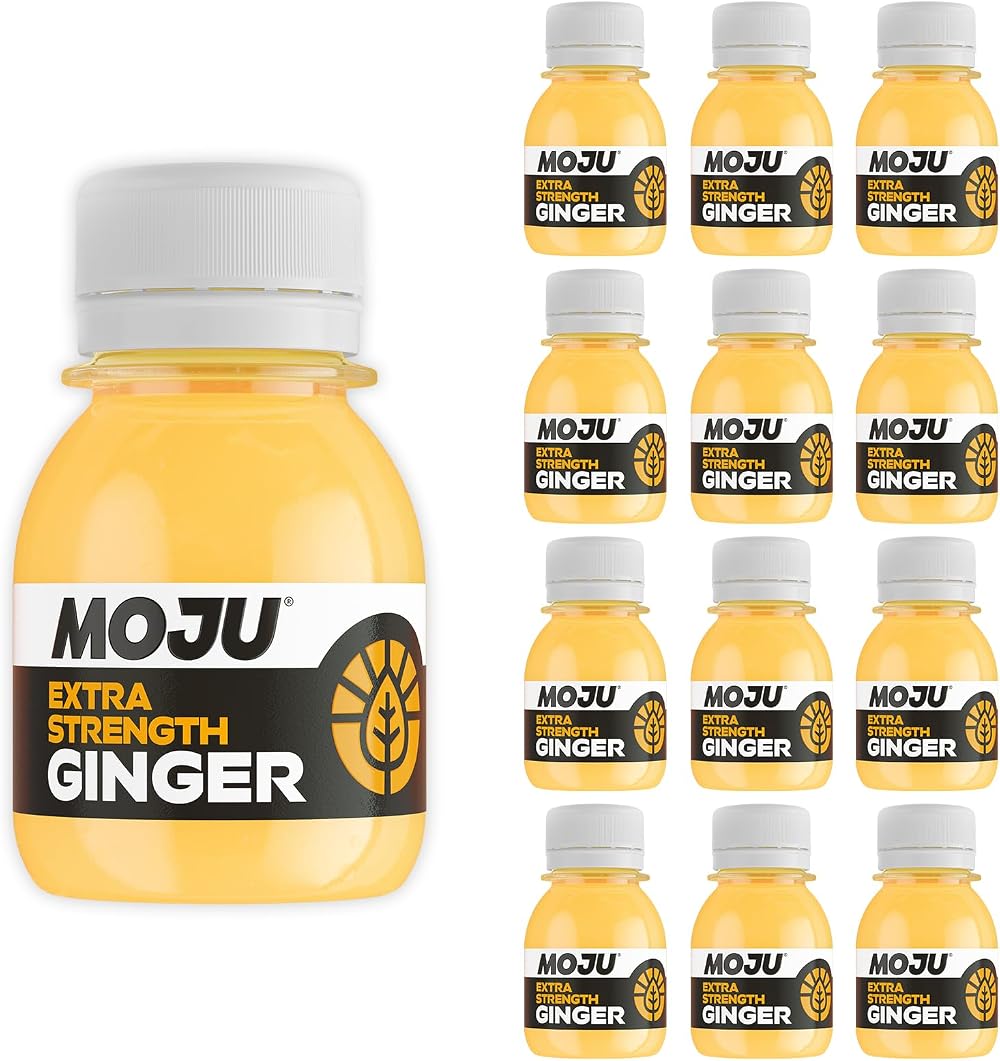 MOJU Extra Strength Ginger Shot 12 x 60ml Immune Support Natural Ginger