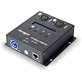 Pknight 2-Universe Bidirectional ArtNet to DMX512 Node with PoE | Two-universe DMX I/O, LED display with 4-button setup, 90&ndash;240V PowerCON or 48V PoE power, truss mounting; no RDM