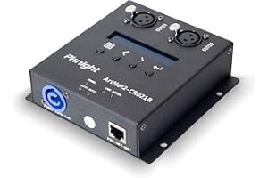 Pknight ArtNet DMX 1024 Ethernet Lighting Controller Interface，2 Universe/Truss Mountable/PoE CR021R