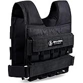 Adjustable Weighted Vest 0-44lbs,5BILLION Weight Vest with Solid Bar Weights,Body Weight Vest for Men Women,Strength Training Workout Vest for Running Pushups Squats,Pockets On the Back and Front