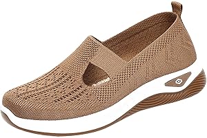 Walking Shoes Women Orthopedic Women's Woven Breathable Soft Sole Shoe, Upgrade Orthotic Shoes Outdoor Hiking Mesh Up Knit St