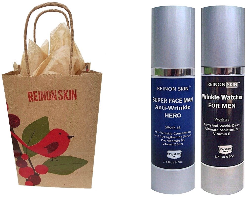 [REinONSkin] Men's Best Anti-Aging Skincare Set: SUPER FACE MAN Anti-Wrinkle Hero + WRINKLE WATCHER FOR MEN/Watch Now. No Frown Tomorrow/ 1.7 fl (50ml)