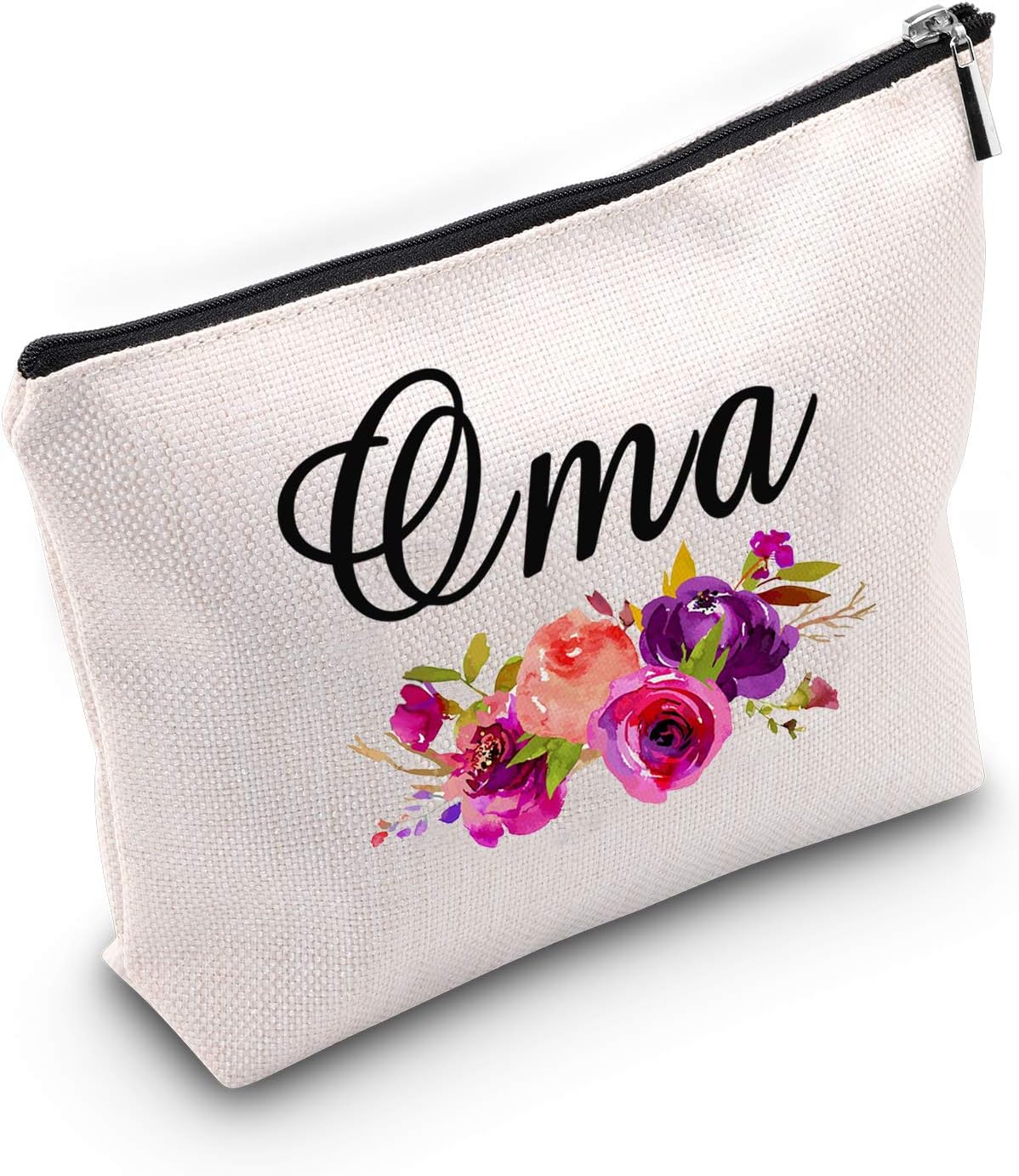 Oma Gift Oma Makeup Bag Travel Toiletry Bag Grandma Birthday Gift Mother's Day Gift for Oma (Oma Bag EU), Beige - Image 4
