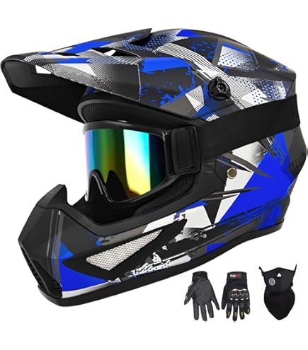 Motocross Helmet, Motorcycle Cross Helmet Set, Downhill Enduro