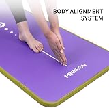 PROIRON Pilates & Yoga Mat Extra Thick 10mm Large 1830x660mm Purple Yellow view 6