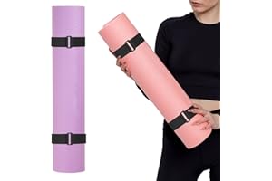 Yoga Mat Strap Band - Keeps Your Mat Tightly Rolled and Secure, Adjustable Velcro Closures for Quick Lock, Fits Most Size Mat