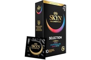 SKYN Selection Latex-Free Condoms - 10 Count - New Variety Pack Includes SKYN Original, Elite, Excitation and Elite Extra Lub