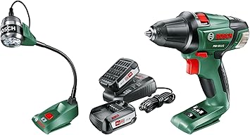 Bosch Akku Schrauber Psr 18 Li Bosch Akku Lampe Pml Li Bosch Starter Set 2x Akku Ladegerat Doppelschrauberbit Universaladapter Schutztasche 3x Karton 18 Volt System 2 5 Ah Amazon De Baumarkt
