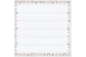 Craftstory Pocket Charts, 6 Pocket Chart for Teacher Lessons Resoures in Classroom or Home, Fits Standard 3” Sentence Strips and Word Cards,28''x28'' (Boho)