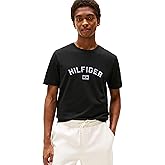 Tommy Hilfiger Mens Short Sleeve Cotton Graphic T-Shirts with Hilfiger Logo