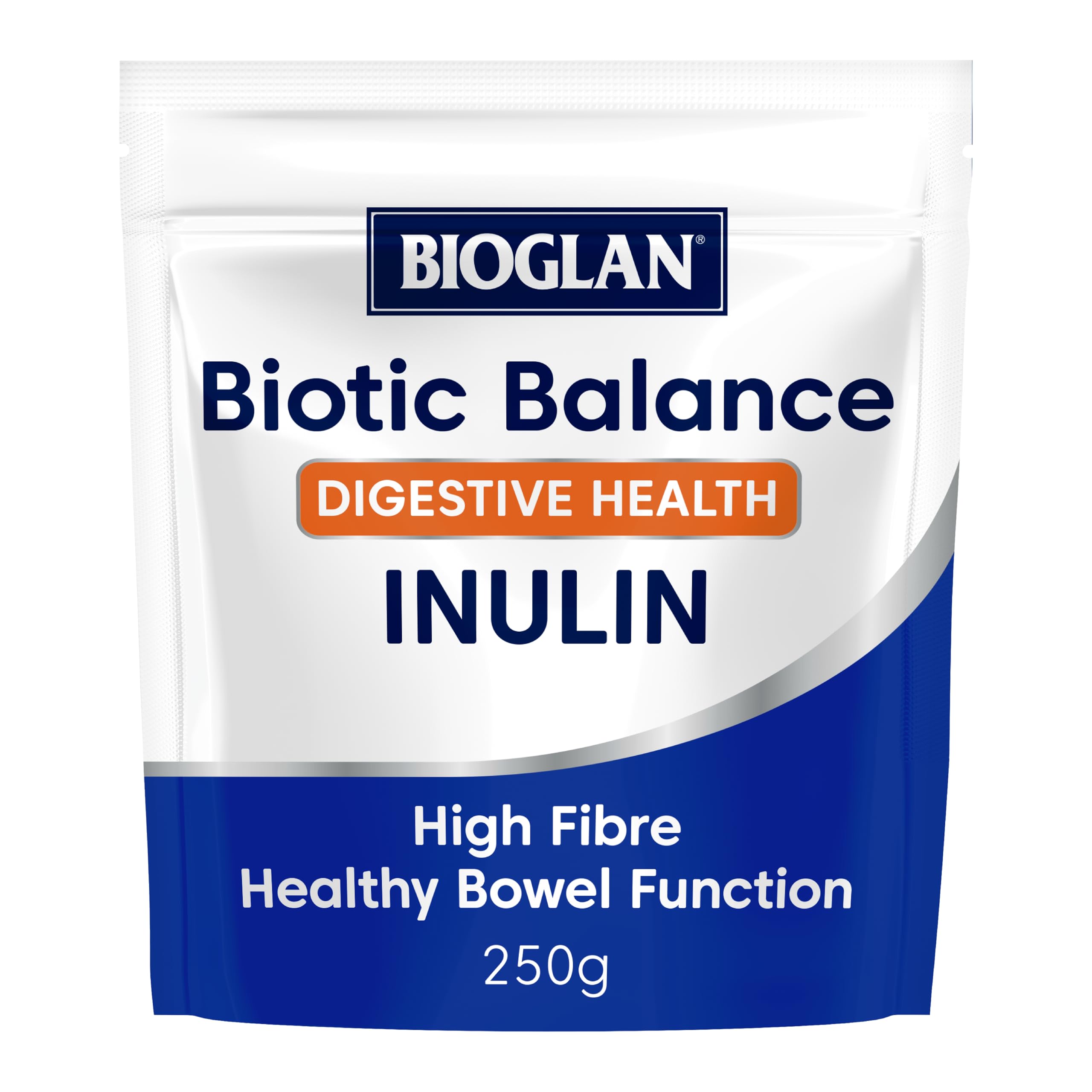 Bioglan Inulin | Fibre Supplement | Chicory Root | Contributes to Normal Bowel Function | 50 Serves | 250g Pack
