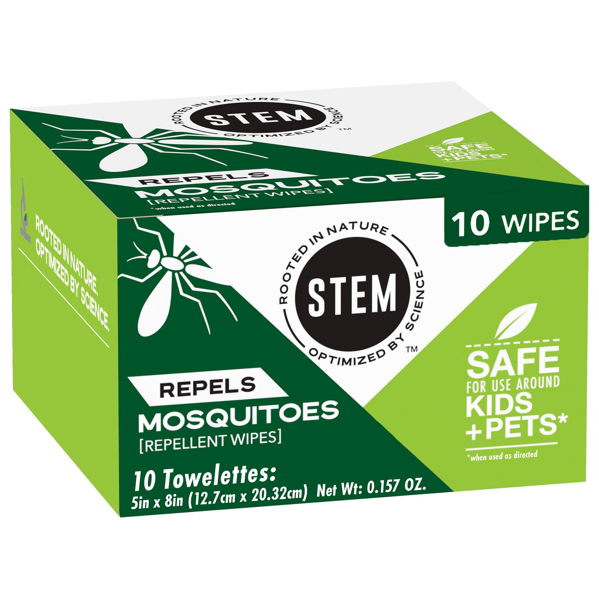 Photo 1 of Stem Repels Mosquitoes: Mosquito Repellent Wipes With Botanical Extracts; 10 Wipes (Pack Of 1)