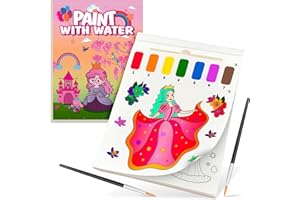ZHOC Paint with Water Coloring Book for Kids, Mess Free Water Color Painting Activity Kit for Kids, Art Crafts Kits for Boys & Girls Ages 3 4 5 6 7 8, Princess