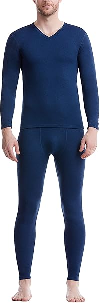 Amazon 在庫限り ヒートテック メンズ あったかインナー 軽量保温 防寒肌着 Vネック 長袖シャツ ロングタイツ 上下セット 保温インナー 冬用起毛 吸湿発熱 保温 インナーシャツ 通販