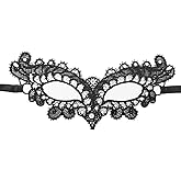 YAMUDA Glamorous Diamond Fox Mask for Women Elegant Party Mask for Masquerade Balls Events